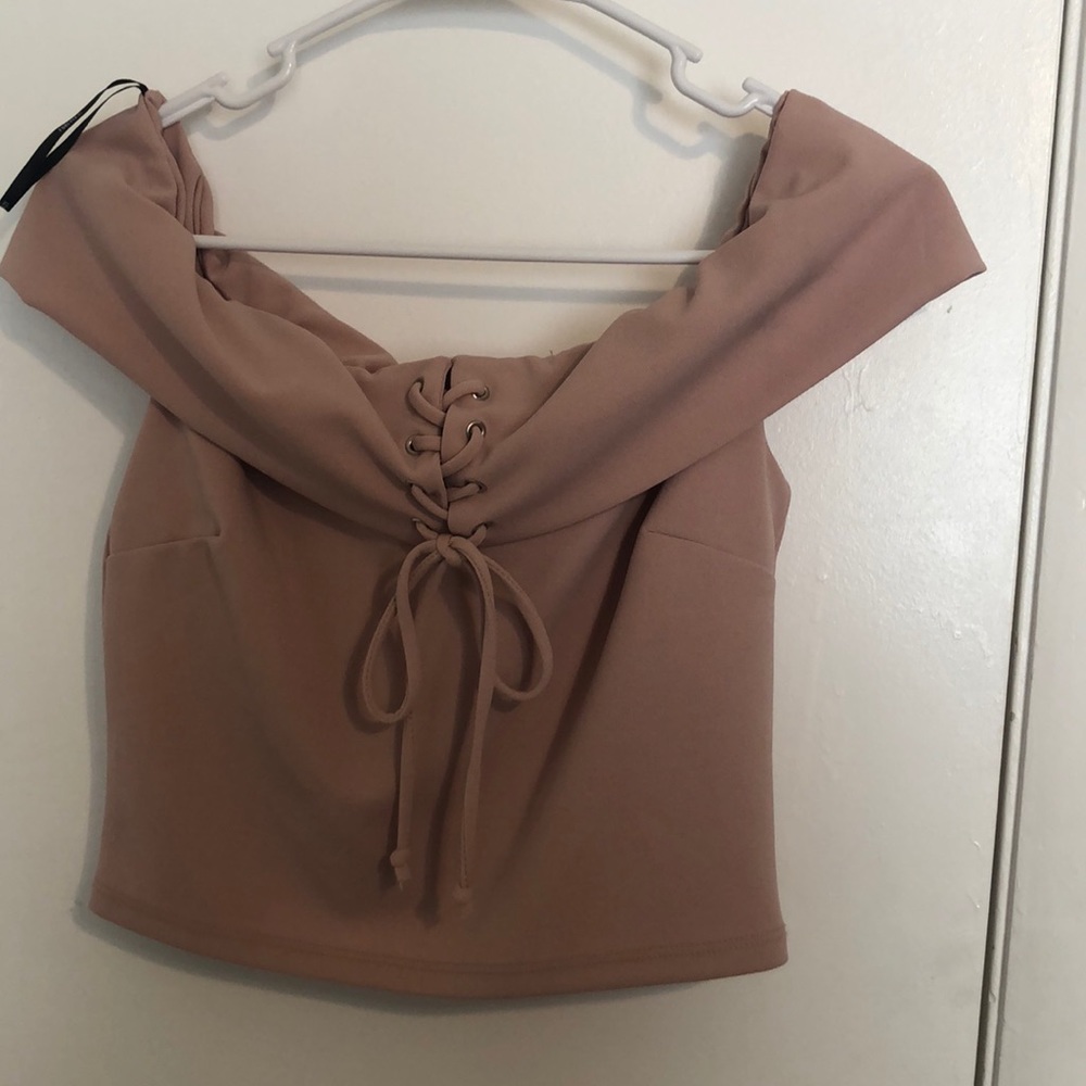 Blush Off The Shoulder Crop Top